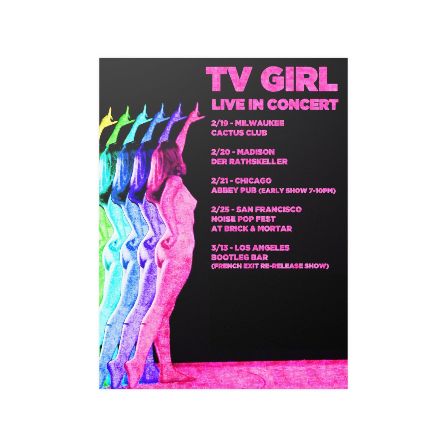 TV Girl Concert Poster.