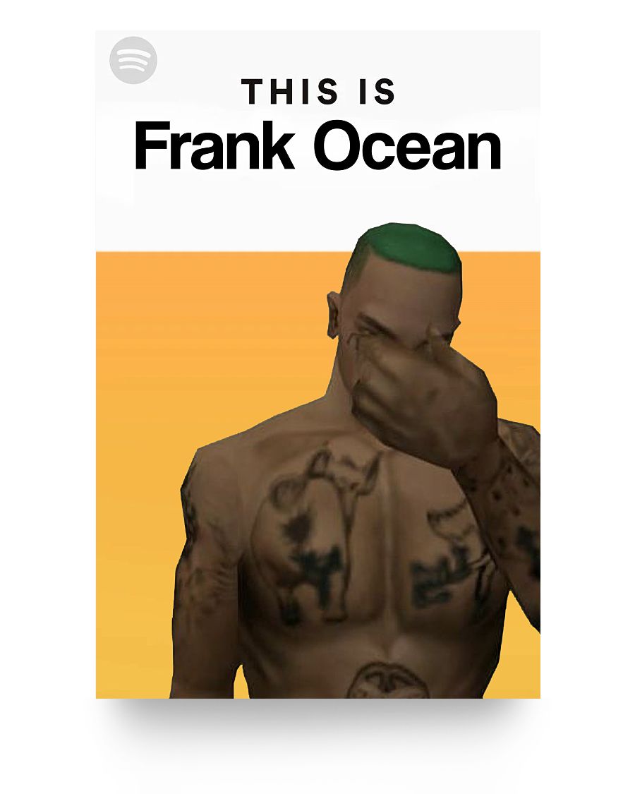 8.99 This Is Frank Ocean Meme Poster - coreprints coreprints This Is Frank Ocean Meme Poster 